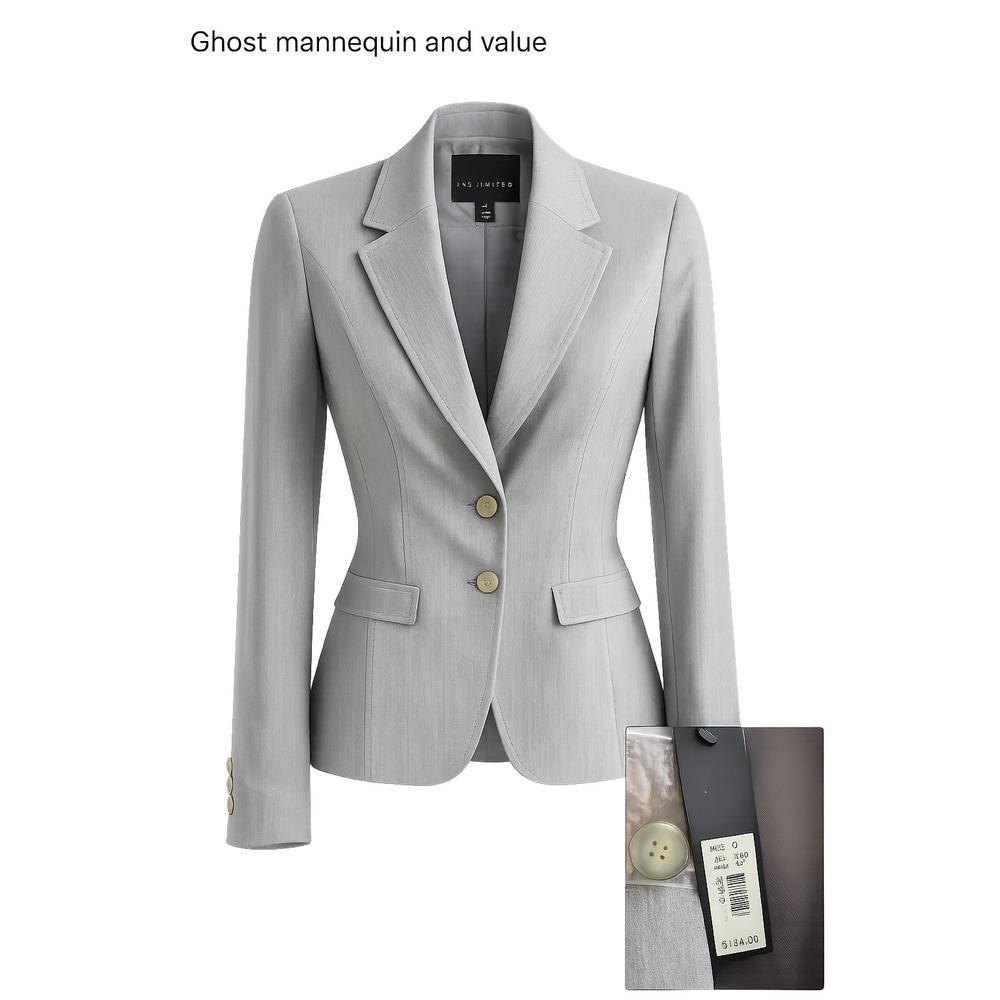 The Limited Womens Gray Two Button Tailored Blazer Pick Stitch Jacket Size 0 NEW